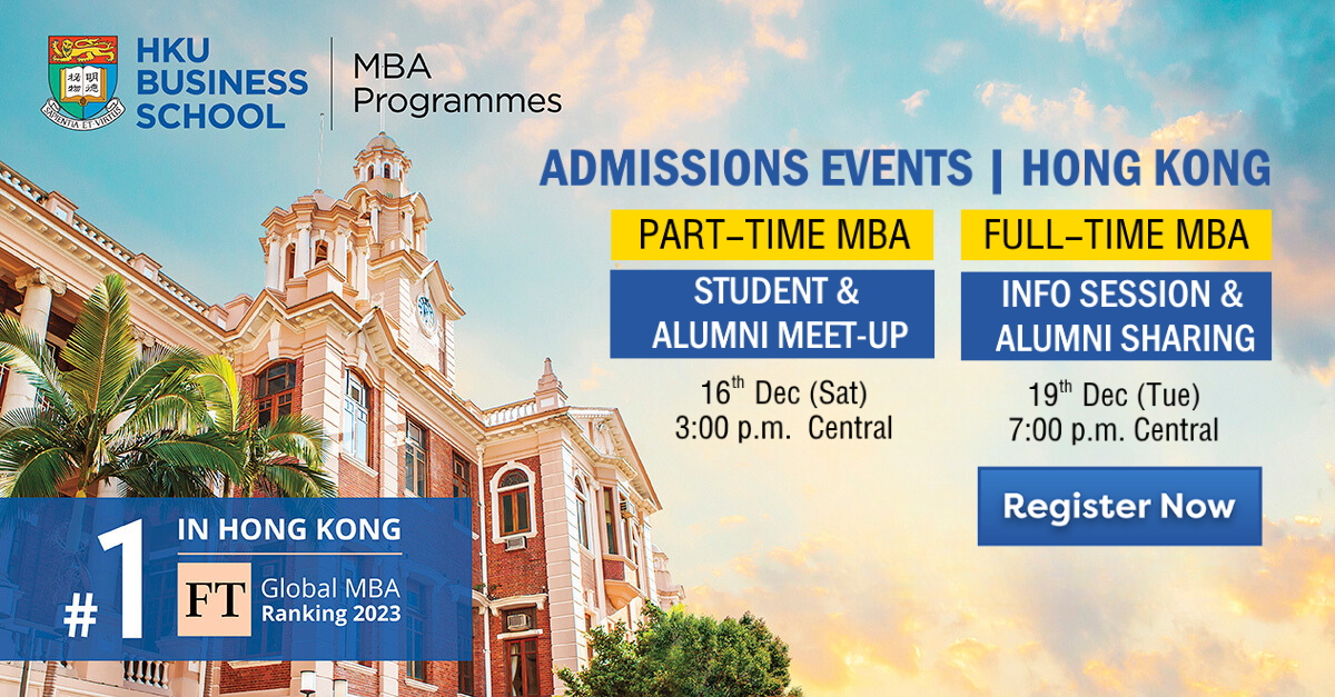 HKU MBA Admissions Events in Hong Kong